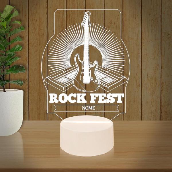 Imagem de Luminária Led 3D Rock Abajur 2  Presente Criativo Decoração