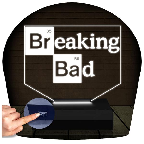Luminária Led Abajur 3D Breaking Bad - RB Criações Imagem de Luminária Led Abajur 3D Breaking Bad