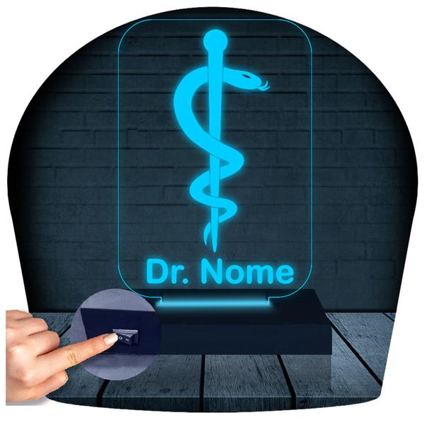 Luminária Led Abajur 3D Medicina Medico Personalizado - RB Criações Imagem de Luminária Led Abajur 3D Medicina Medico Personalizado