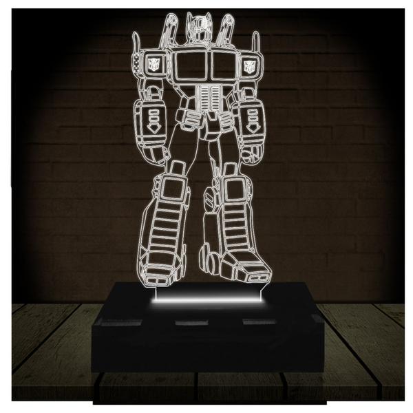 Imagem de Luminária Led Abajur  3D  MegaZord Power Rangers