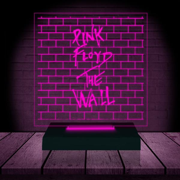 Imagem de Luminária Led Abajur  3D  Pink Floyd Rock  16 Cores + Controle Remoto