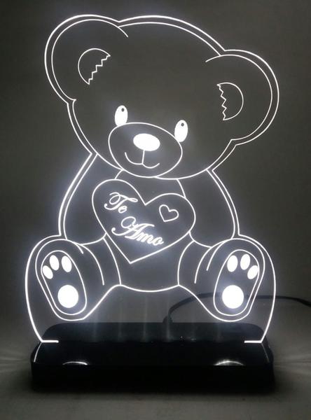 Imagem de Luminária  Led Abajur Infantil de Mesa Urso Ursinho - Presente