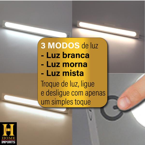 Imagem de Luminária Led Bastão Com Bateria Recarregável Barra De Luz Ajustável Magnética