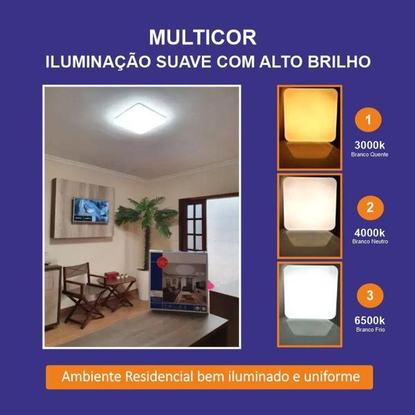 Imagem de Luminária Led Borda Infinita Plafon Sobrepor 43x43 Multicor - Ilumina