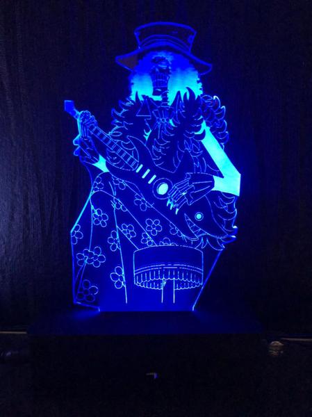 Imagem de Luminaria Led, Brook, One Piece, Anime, 16 Cores, Decoração, Abajur