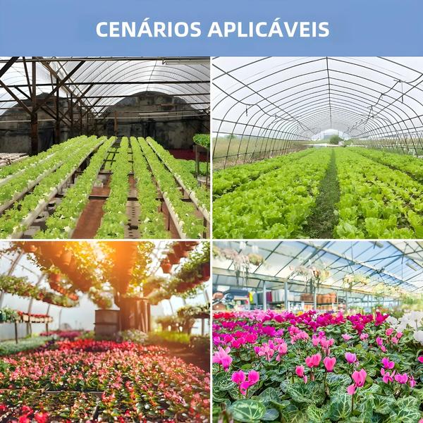 Luminária LED de Espectro Completo para Plantas - Ideal para Hidroponia e Estufas Imagem de Luminária LED de Espectro Completo para Plantas - Ideal para Hidroponia e Estufas