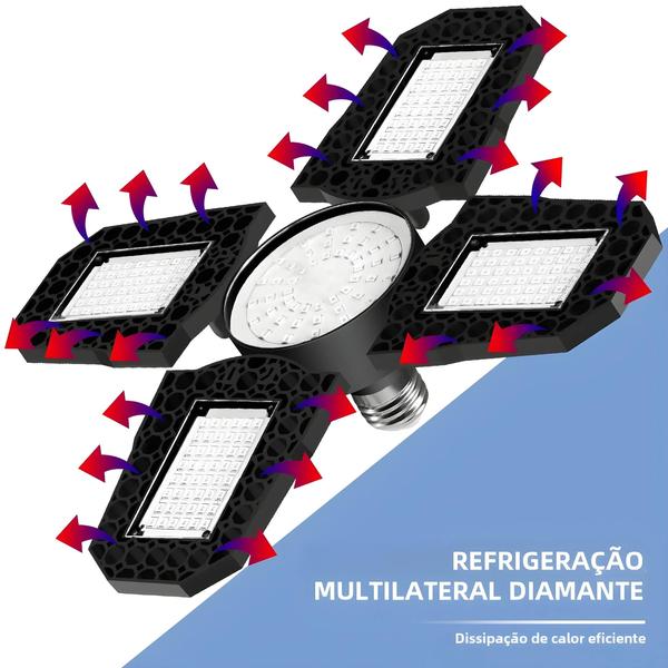 Luminária LED de Espectro Completo para Plantas - Ideal para Hidroponia e Estufas Imagem de Luminária LED de Espectro Completo para Plantas - Ideal para Hidroponia e Estufas