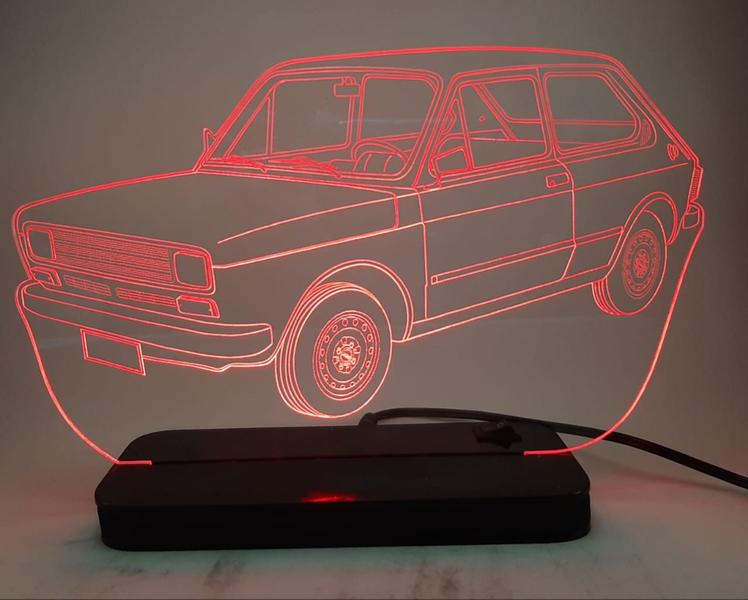 Imagem de Luminária Led de Mesa em Acrílico Carro Fiat 147 - Presente Dia dos Pais