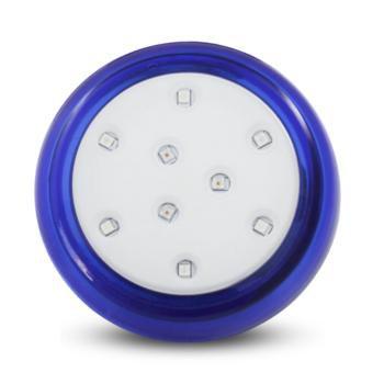 Imagem de Luminária LED de Piscina 9W Corpo Azul 12V 80mm rosca de 1/2  Branco Frio 6.500K