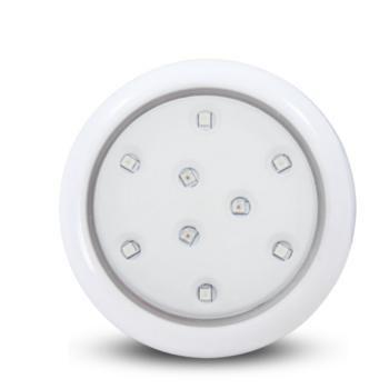 Imagem de Luminária LED de Piscina 9W Corpo Branco 12V 80mm rosca de 1/2 Branco Quente 3000K