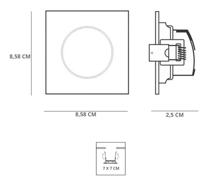 Imagem de Luminária Led Ecospot MR16 5W 6500K Quadrado Ot Elgin