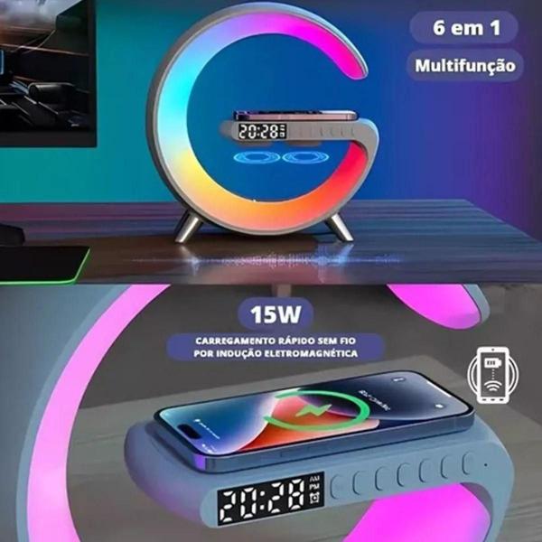 Luminária Led Inteligente Carregador Indução Grande - Yn-2209 Imagem de Luminária Led Inteligente Carregador Indução Grande