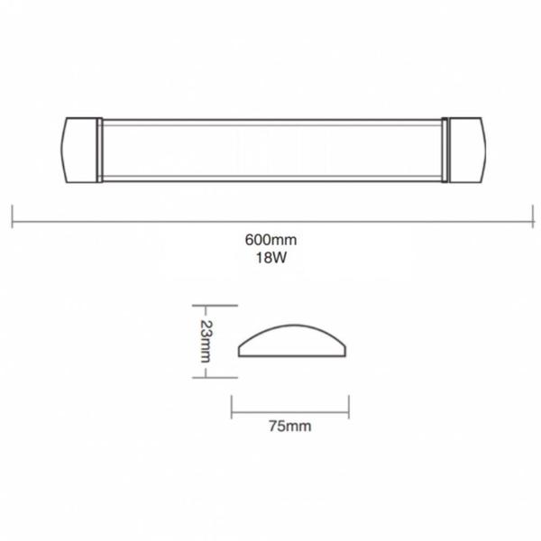 Imagem de Luminária Led Pix Sobrepor Linear 36W 60Cm 6500K Bivolt