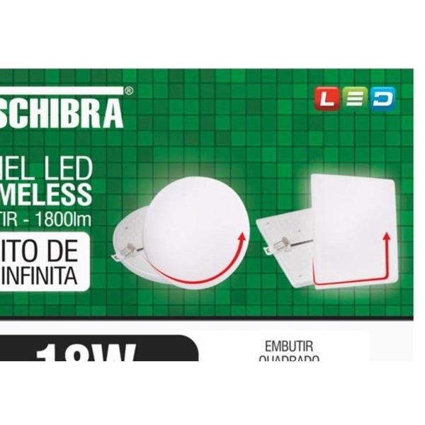 Imagem de Luminaria Led Plafon Taschibra Frameless Borda Infinita Embutir Quadrado 18W 3000K 12Cm