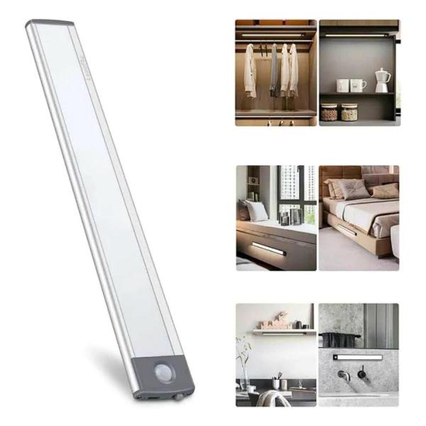 Luminária LED Sensor de Movimento Recarregável USB 40cm - KAEKA Imagem de Luminária LED Sensor de Movimento Recarregável USB 40cm