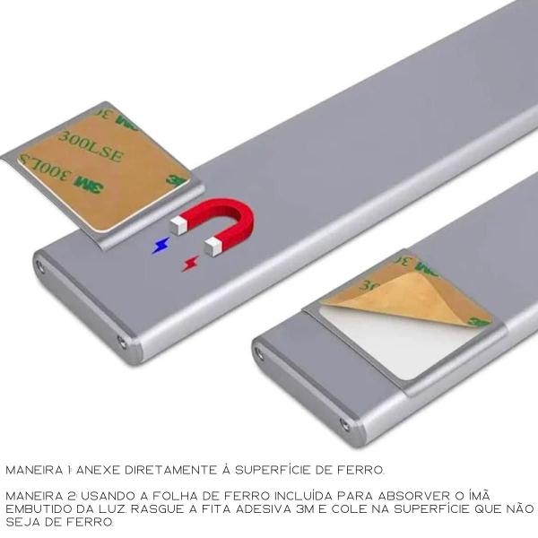 Luminária LED Sensor de Movimento Recarregável USB 40cm - KAEKA Imagem de Luminária LED Sensor de Movimento Recarregável USB 40cm