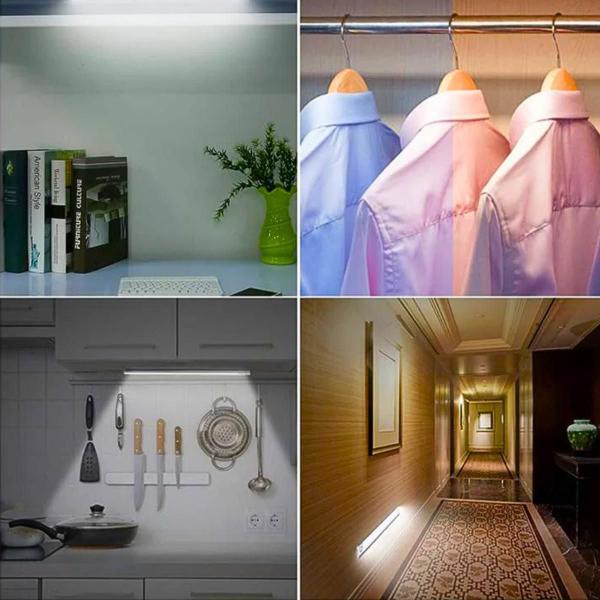 Luminária LED Sensor de Movimento Recarregável USB 40cm - KAEKA Imagem de Luminária LED Sensor de Movimento Recarregável USB 40cm