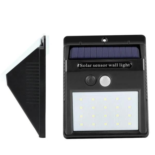 Imagem de Luminária Led Sensor De Presença Energia Solar 30 Leds