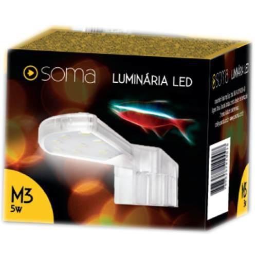 Imagem de Luminaria Led Soma M3 Transparente 5W Led Branco - 127V