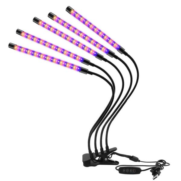 Imagem de Luminária LED USB de Espectro Completo para Plantas - Crescimento de Mudas e Flores - 30 a 150cm