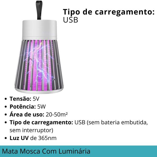 Imagem de Luminária LED UV Compacta Ideal Para Ambientes Fechados Seguro