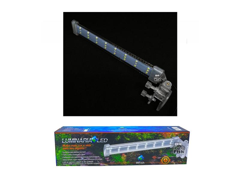 Imagem de Luminária LED WFish Branco E Azul 30cm Bivolt Aquário WFL-30