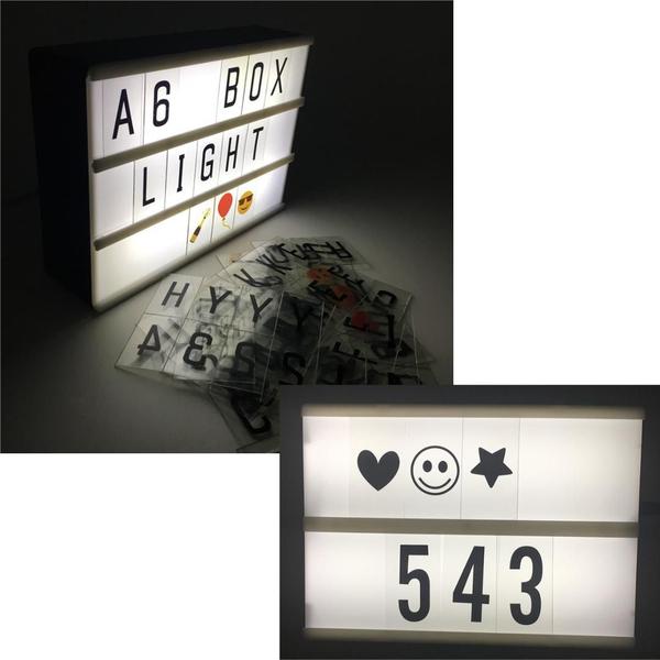 Imagem de Luminária Letreiro Led Cinema Light Box Led A4 + 96 Letras