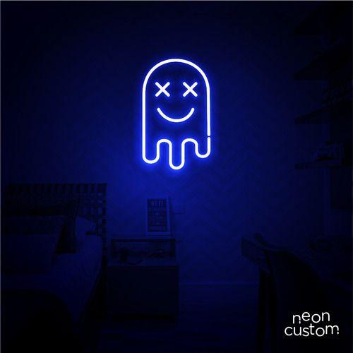 Imagem de luminaria letreiro Neon Led Fantasma 50x30 luminoso decoração p/ selfie