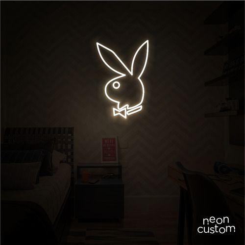 Imagem de luminaria letreiro Neon Led Play Boy 100x65 luminoso decoração p/ selfie