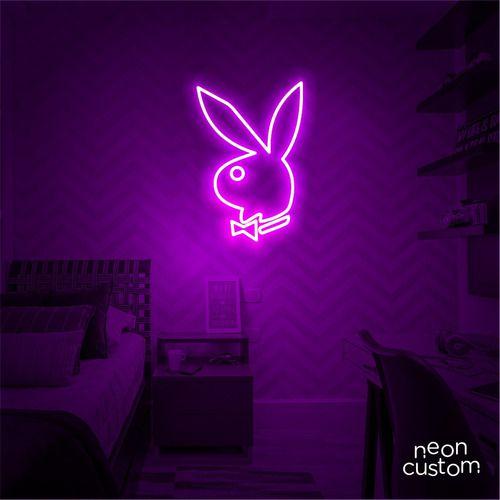 Imagem de luminaria letreiro Neon Led Play Boy 100x65 luminoso decoração p/ selfie