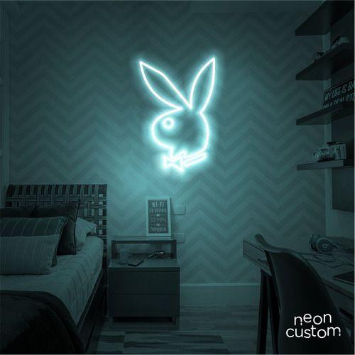 Imagem de luminaria letreiro Neon Led Play Boy 100x65 luminoso decoração p/ selfie