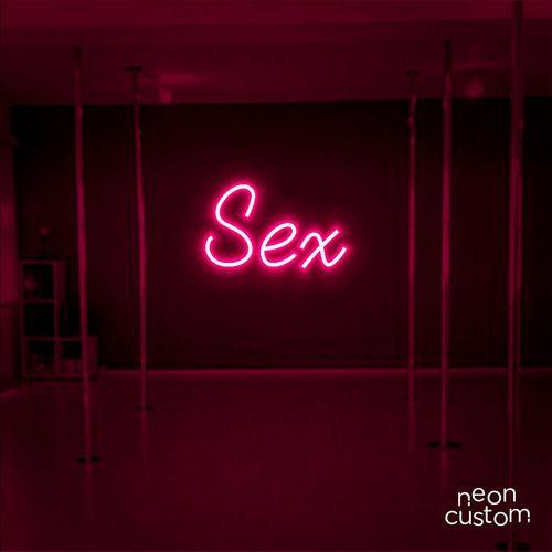 Imagem de luminaria letreiro Neon Led Sex 50x30 luminoso decoração p/ selfie