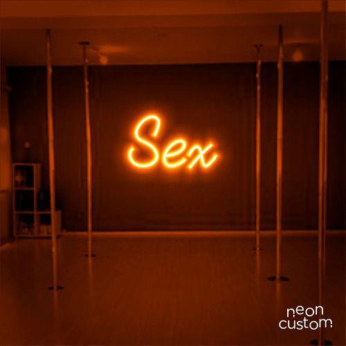 Imagem de luminaria letreiro Neon Led Sex  80x50 luminoso decoração p/ selfie