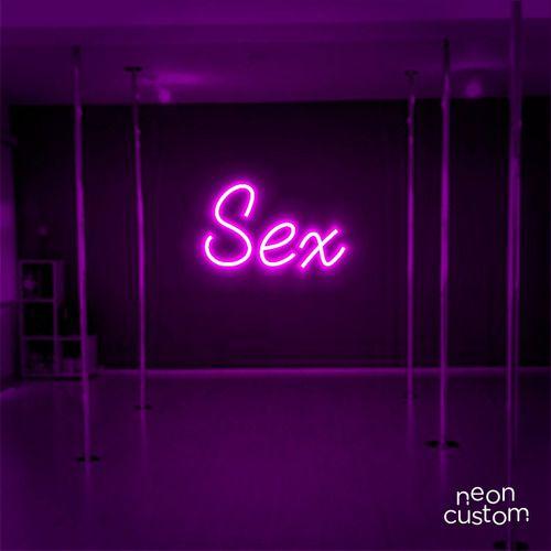 Imagem de luminaria letreiro Neon Led Sex  80x50 luminoso decoração p/ selfie