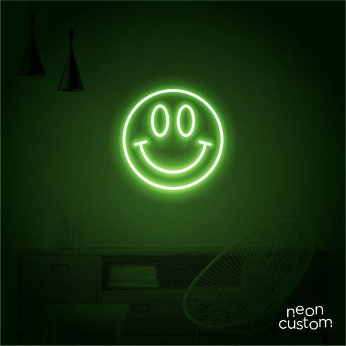 Imagem de luminaria letreiro Neon Led Smile 30x30 luminoso decoração p/ selfie