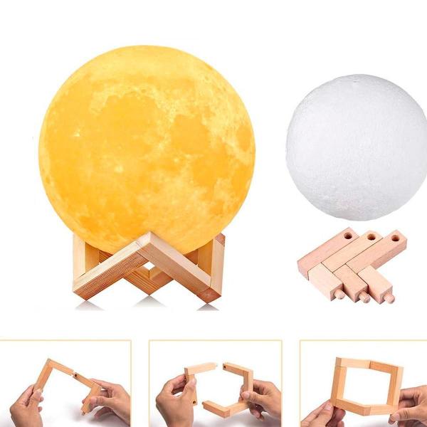 Luminária Lua Cheia 3D Aromatizador e Umidificador USB Alta Capacidade - RELET Imagem de Luminária Lua Cheia 3D Aromatizador e Umidificador USB Alta Capacidade