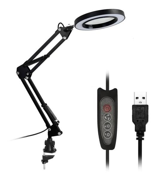 Imagem de Luminária Lupa Led 5X Ringlight Usb Bivolt M023