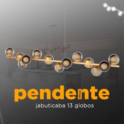 Imagem de  Luminaria lustre P/ Sala de Jantar ou Espaço Gourmet  Jabuticaba 13 Globos - 110v/220v