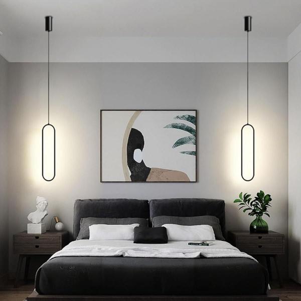 Imagem de Luminária Lustre Pendente 40Cm Led 24W Oval Teto Gimpo