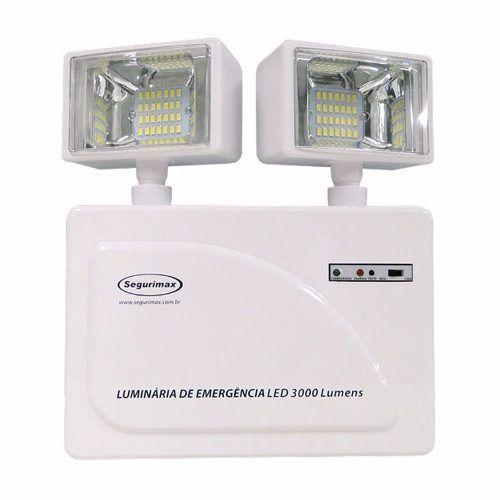 Imagem de Luminária Luz De Emergência Led 3000 Lumens Faróis