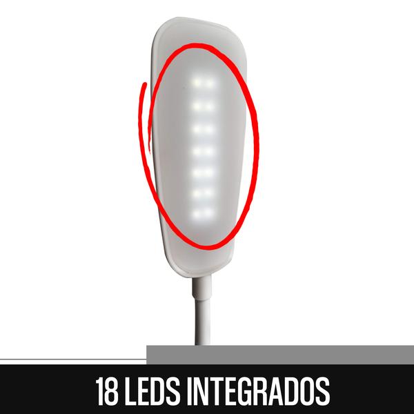 Imagem de Luminária Mesa Led Ler Estante Cabeceira Manicure Maquiagem!