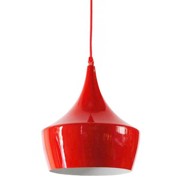 Imagem de Luminaria metal cirque tend vermelho e14 diam 24 cm