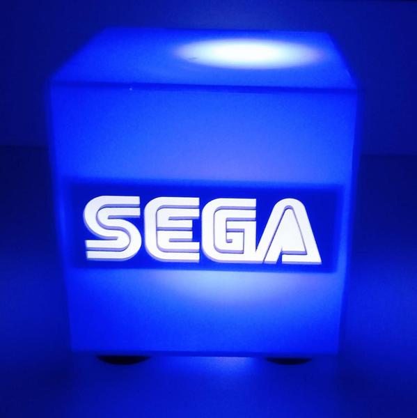 Imagem de Luminária Mini Abajur de Mesa Sega Azul - Super 3D Games