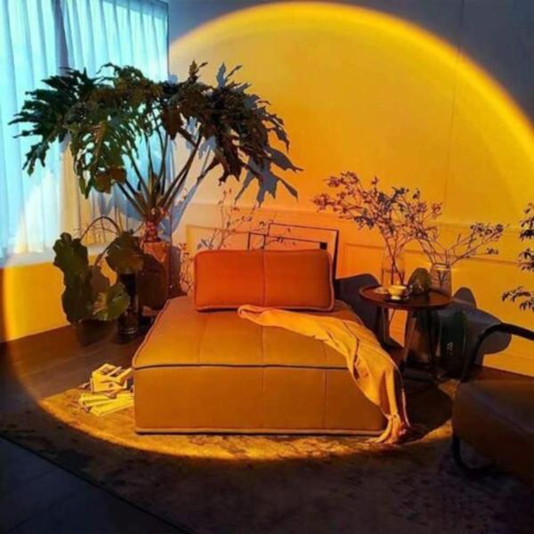 Luminária Noturna Projetor LED Sunset Rainbow Sunset Red Sun Fotos Instagram Quarto - Athlanta Imagem de Luminária Noturna Projetor LED Sunset Rainbow Sunset Red Sun Fotos Instagram Quarto