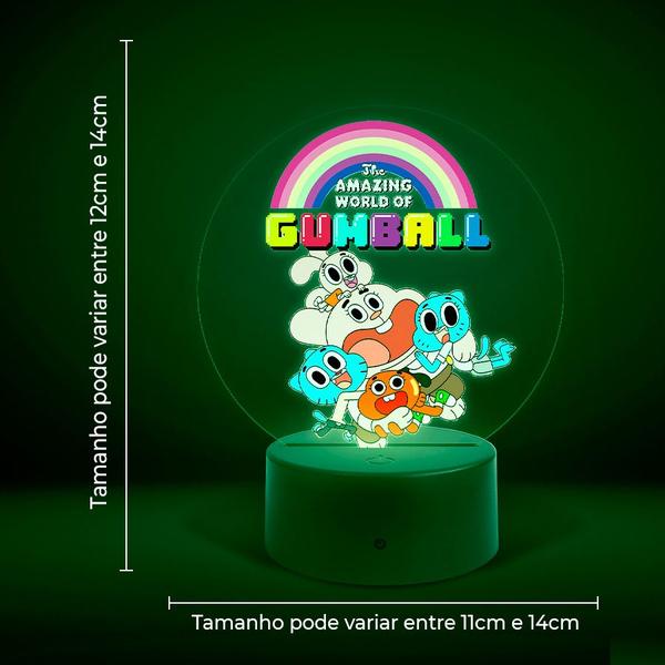 Imagem de Luminária O Incrivel Mundo de Gumball - RGB + Controle