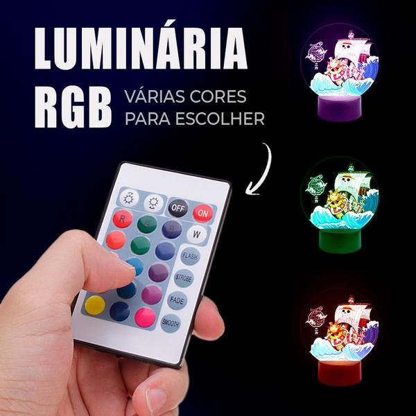 Imagem de Luminária One Piece Thousand Sunny - RGB + Controle