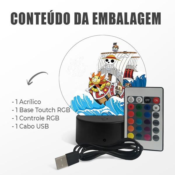 Imagem de Luminária One Piece Thousand Sunny - RGB + Controle