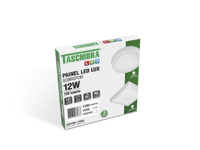 Imagem de Luminária Painel LED 6500k Redondo LUX Sobrepor - 12W - Taschibra