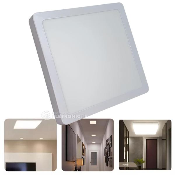 Imagem de Luminária Painel Plafon LED Branco Frio 12W Embutir Tensão 110V/220V 60043