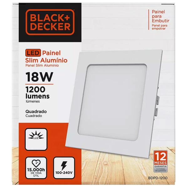 Imagem de Luminária Painel Plafon Led Embutir 18w 4000k Black+Decker